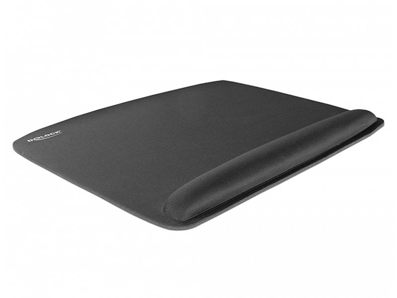 Delock Ergonomische Mausmatte mit Handballenauflage Schwarz