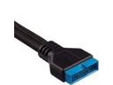 Corsair Frontpanel-Kabel Premium Sleeved  Verlängerungskit Schwarz