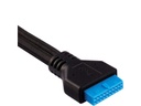 Corsair Frontpanel-Kabel Premium Sleeved  Verlängerungskit Schwarz