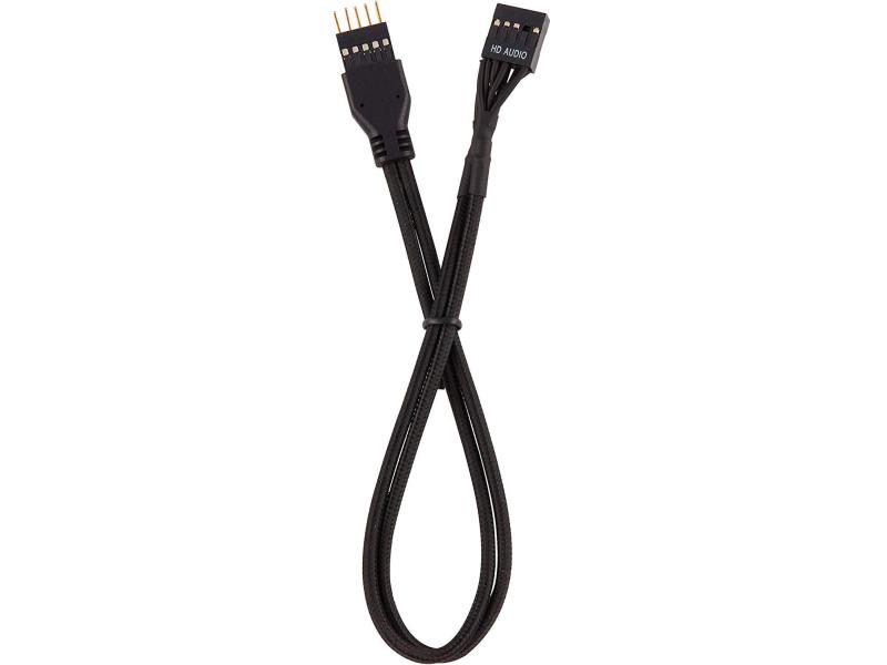 Corsair Frontpanel-Kabel Premium Sleeved  Verlängerungskit Schwarz