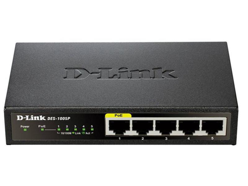 D-Link PoE Switch DES-1005P/E 5 Port