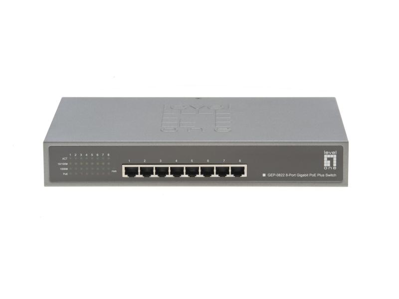 LevelOne PoE+ Switch GEP-0822 8 Port