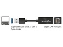 Delock Netzwerk-Adapter USB-A - RJ45 1Gbps, Schwarz
