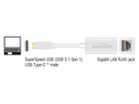 Delock Netzwerk-Adapter USB-C - RJ45 1Gbps, Weiss