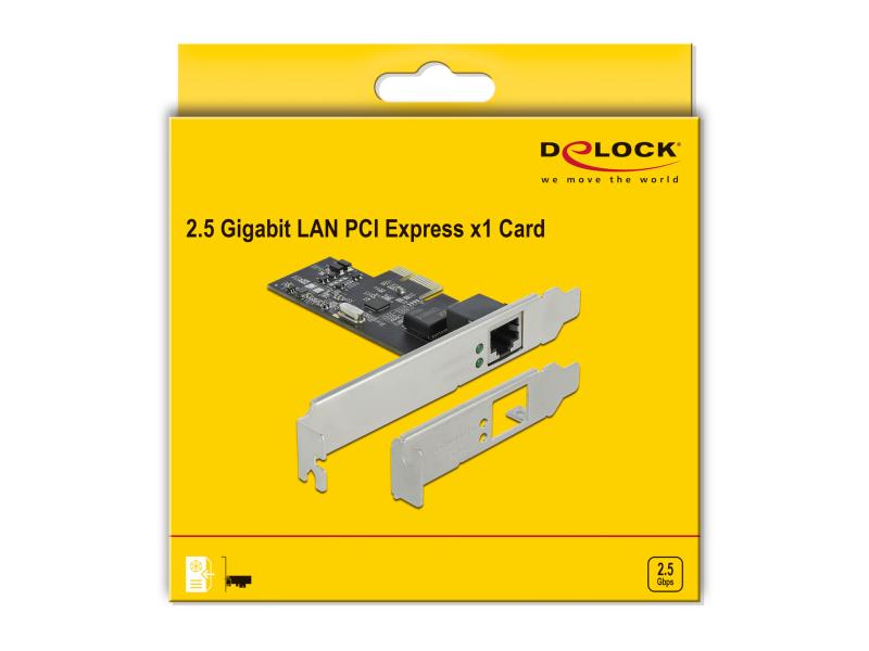 Delock Netzwerkkarte 1x 2.5Gbps LAN, RTL8125B PCI-Express x1/RJ-45