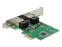 Delock Netzwerkkarte 2 Ports, 1Gbps Realtek RTL8111H Chipsatz