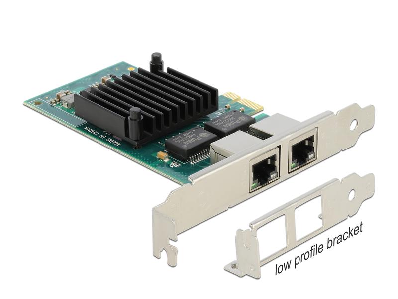 Delock Netzwerkkarte 2x 1Gbps, i350 PCI-Express x1