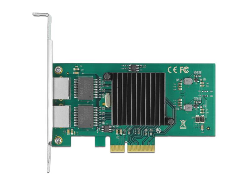 Delock Netzwerkkarte 2x 1Gbps, i82576 PCI-Express x4