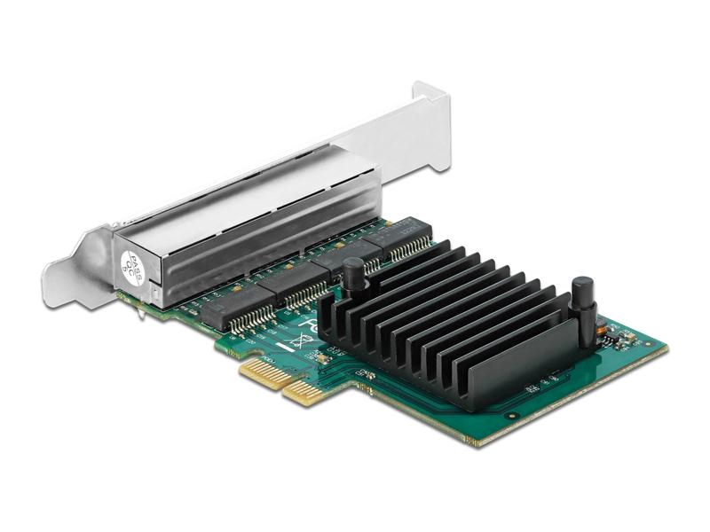 Delock Netzwerkkarte 4x 1Gbps, RTL8111 PCI-Express x1