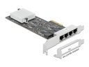Delock Netzwerkkarte 4x 2.5Gbps, RTL8125B PCI-Express x4