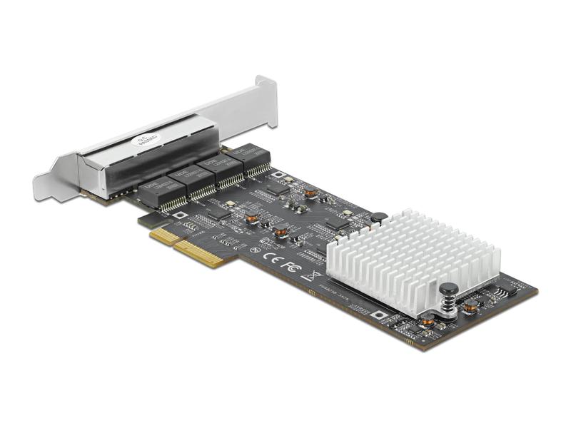 Delock Netzwerkkarte 4x 2.5Gbps, RTL8125B PCI-Express x4