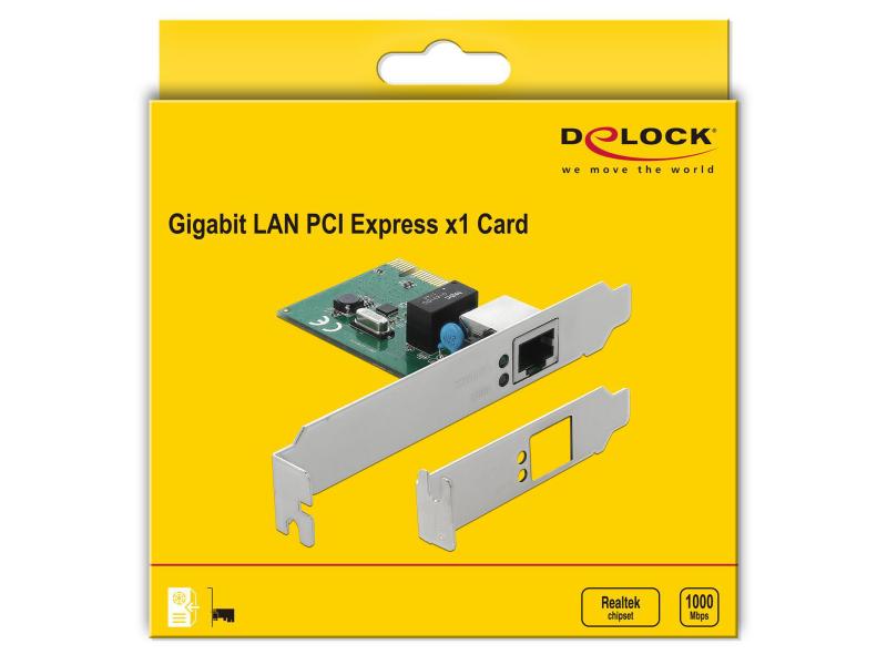 Delock Netzwerkkarte PCI-Express x1, 1x GE LAN