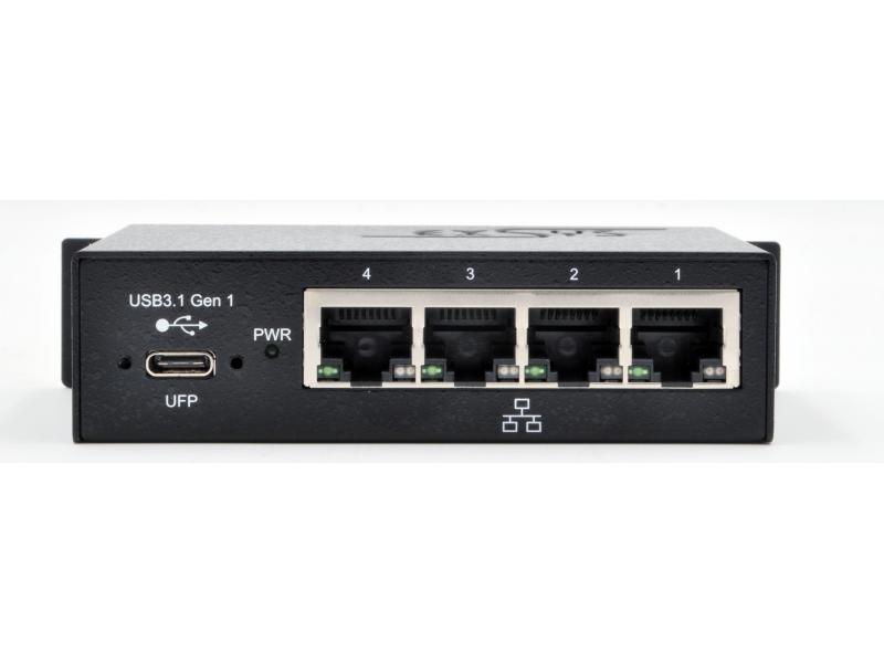 Exsys Netzwerk-Adapter EX-1330M USB-C - 4x RJ45 (Gbe)