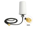 Delock LTE-Antenne Outdoor, IP-67, SMA, Weiss, 1m Kabel