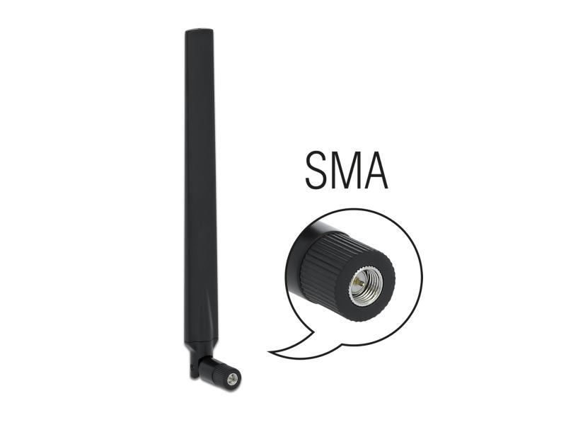 Delock LTE-Antenne SMA, 2,3dBi schwarz, Kippgelenk