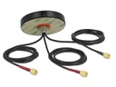 Delock LTE/WLAN/GPS-Antenne Dach, 3xSMA, 1m Kabel 2 dBi