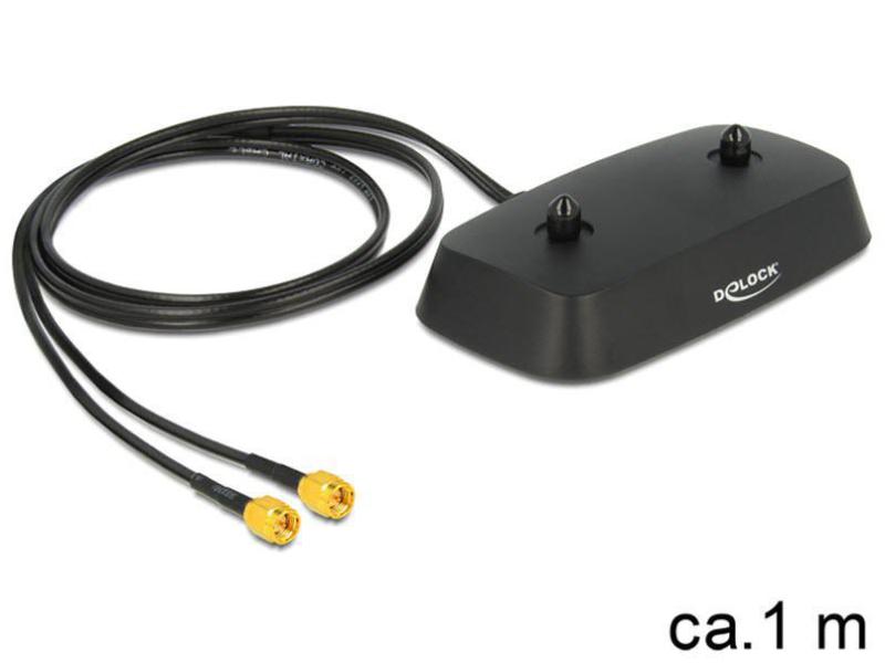 Delock Standfuss 2x SMA für LTE/3G/GSM-Antennen