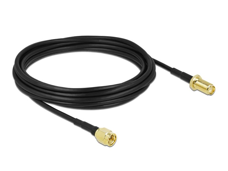 Delock Antennenkabel LTE/5G, CFD/LRM100 SMA zu SMA, 5 m