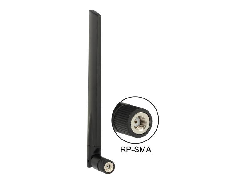 Delock WLAN-Antenne RP-SMA Dualband 18 cm 5 dBi