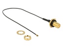 Delock Antennenkabel RP-SMA zu MHF 4 20cm, wassergeschützt