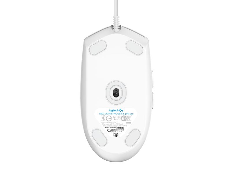 Logitech Gaming-Maus G203 Lightsync Weiss