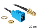 Delock Antennenkabel FAKRA Z  - SMA Buchse. (f-f), 20cm zum Einbau