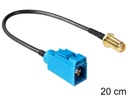 Delock Antennenkabel FAKRA Z  - SMA Buchse. (f-f), 20cm zum Einbau