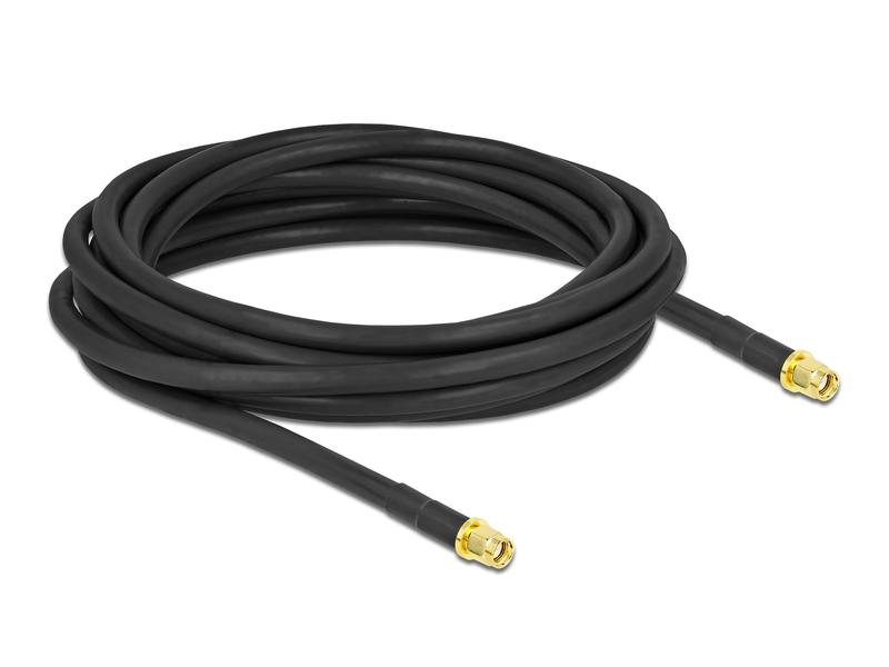 Delock Antennenkabel LMR/CFD300 RP-SMA zu RP-SMA, 5 m