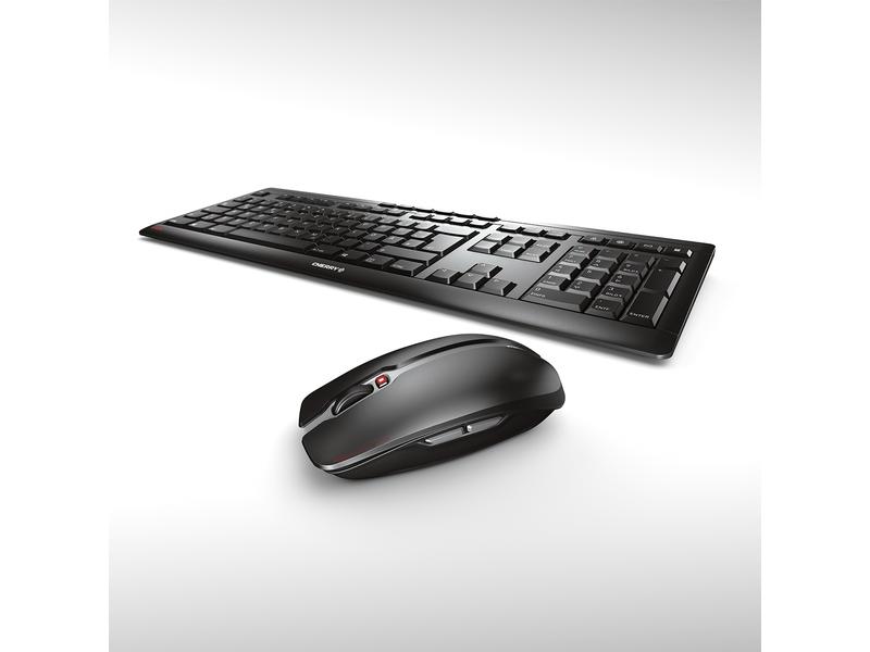 Cherry Tastatur-Maus-Set STREAM CH-Layout Schwarz