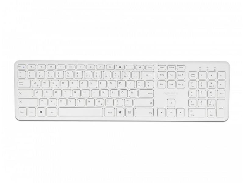 Delock Tastatur-Maus-Set 12703 Wireless Weiss