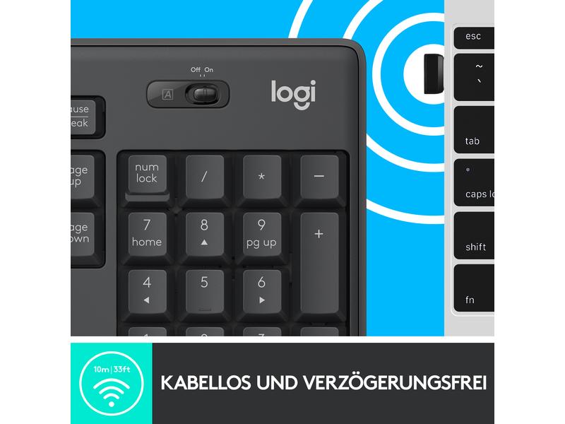 Logitech Tastatur-Maus-Set MK295 Graphite CH-Layout
