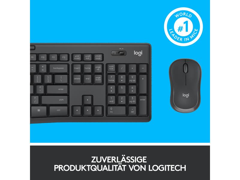 Logitech Tastatur-Maus-Set MK295 Graphite CH-Layout
