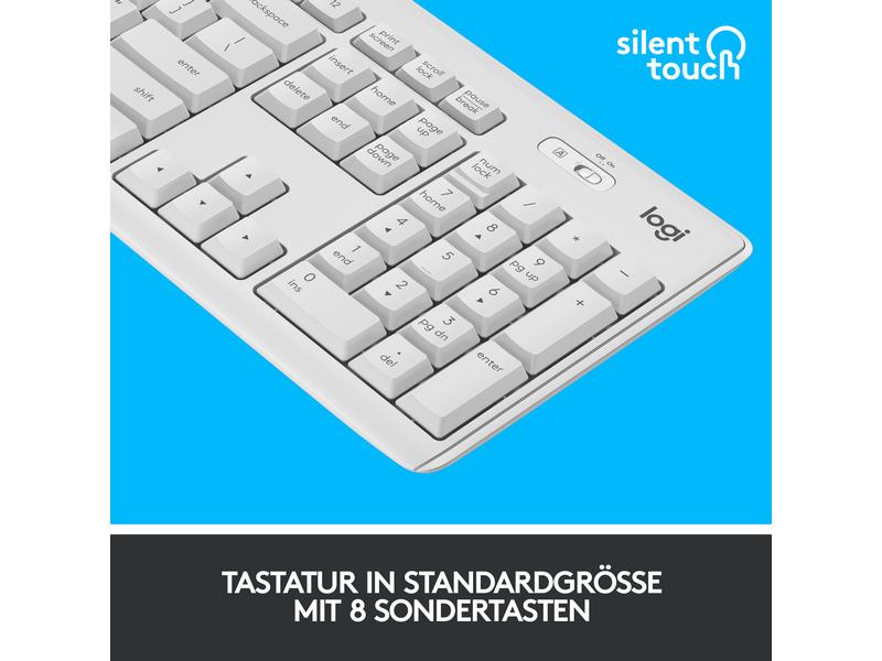 Logitech Tastatur-Maus-Set MK295 White CH-Layout