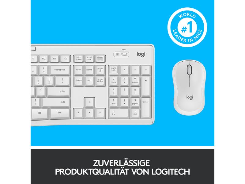 Logitech Tastatur-Maus-Set MK295 White CH-Layout