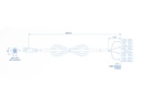 Teltonika Strom Kabel 4-Pin Microfit mit 4-Way Terminal Block, 1.5m