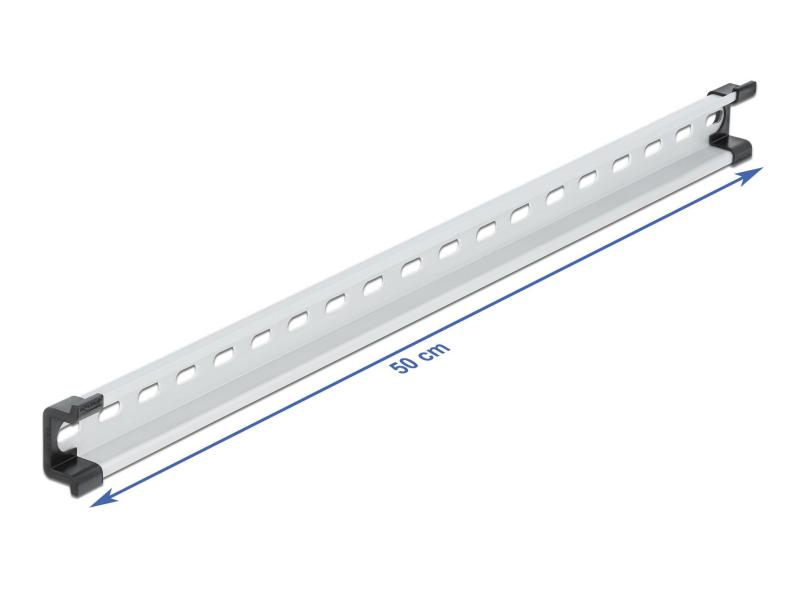 Delock Hutschiene  35 x 15 mm, 50 cm aus Aluminium, Schlitzlöchern
