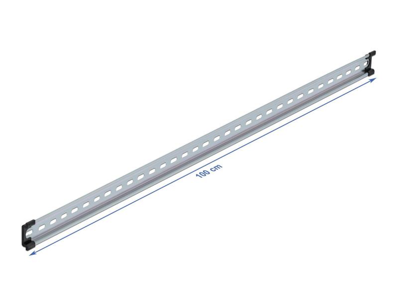 Delock Hutschiene  35 x 7,5 mm, 100 cm aus Stahl, mit Schlitz