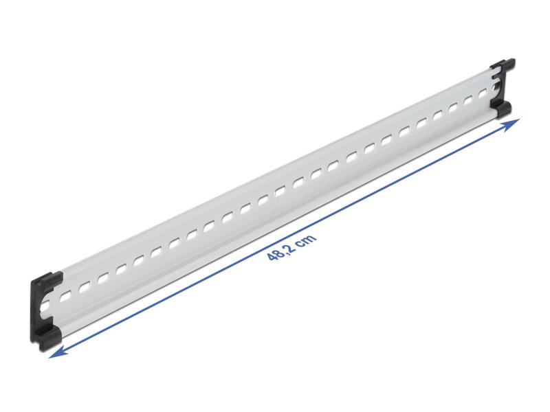 Delock Hutschiene  35 x 7,5 mm, 19 aus Aluminium, Schlitzlöchern