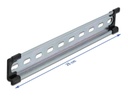 Delock Hutschiene  35 x 7,5 mm, 25 cm aus Stahl, mit Schlitzlöchern