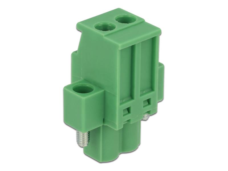 Delock Hutschiene  Terminalblock  2Pin, mit Schraubverriegelung