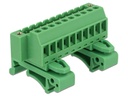 Delock Hutschiene  Terminalblock 10Pin, mit Schraubverriegelung
