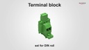 Delock Hutschiene  Terminalblock 10Pin, mit Schraubverriegelung