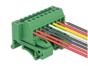 Delock Hutschiene  Terminalblock 8Pin, mit Schraubverriegelung