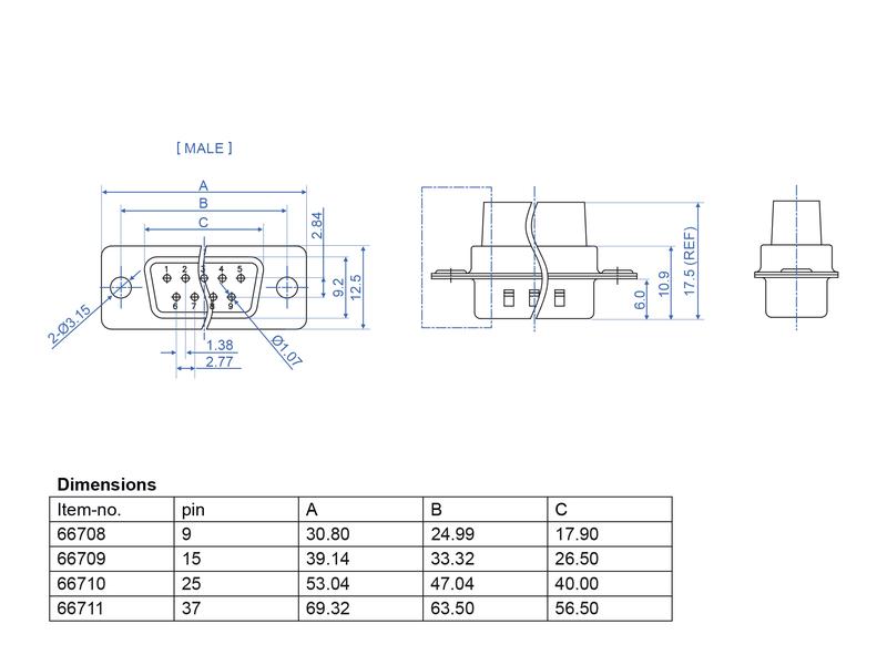 Delock Crimp Stecker D-Sub 9 Pin 4 Stück