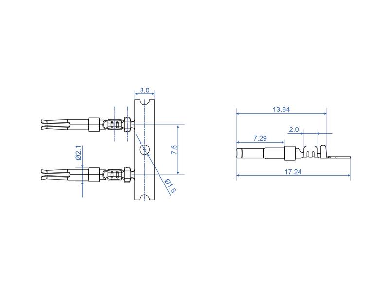 Delock Crimp-Kontakte für D-Sub Crimp Buchse 40 Stück