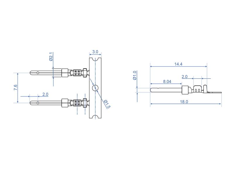 Delock Crimp-Kontakte für D-Sub Crimp Stecker 40 Stück