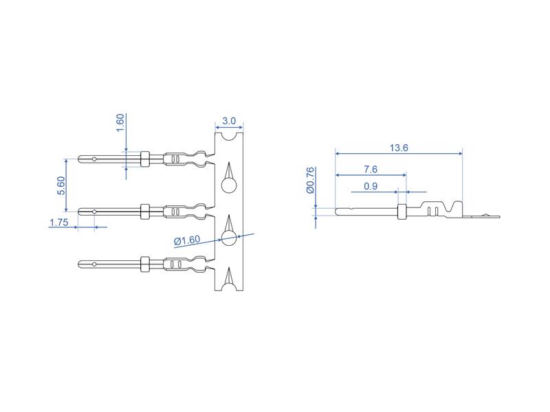 Delock Crimp-Kontakte für D-Sub HD Crimp Stecker 40 Stück