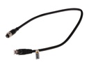 Axis Patchkabel M12(F) zu RJ45(M) Cat 5e, S/FTP, 0.5 m, Schwarz