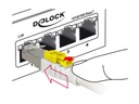 Delock Patchkabel  Cat 6A, S/STP, 0.5 m, Weiss, verriegelbar