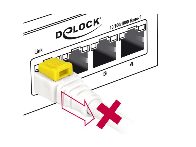 Delock Patchkabel  Cat 6A, S/STP, 3 m, Weiss, verriegelbar